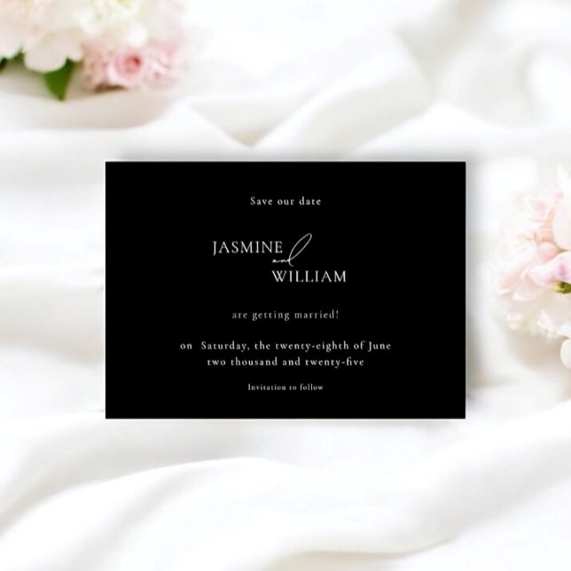 Anúncio Foto Moderna Salva a Data | Casamento Minimalista (modern wedding announcment  save the date by willows weddings)