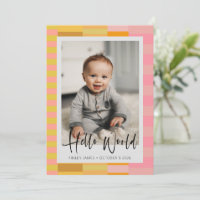 Foto para Bebê, Rosa e Listras Amarelas