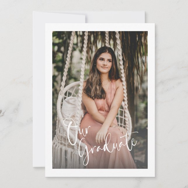 Anúncio Foto Personalizada Elegante Chique Formatura Chic (Frente)