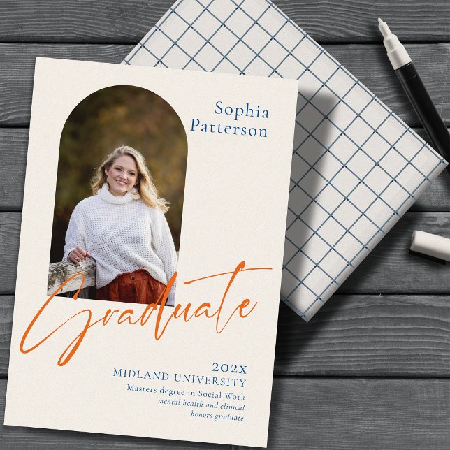 Anúncio Foto simples azul e laranja (Criador carregado)