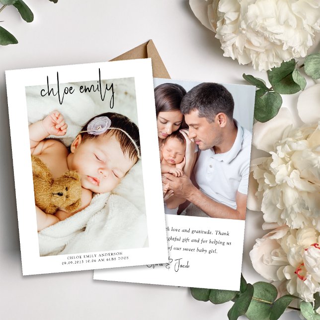 Anúncio Foto Simples - Novo Bebê Com Letra Mão (Criador carregado)