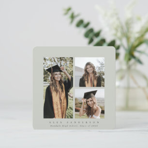 Anúncio Foto tripla mínima de Cinza quadrada - quadro ver