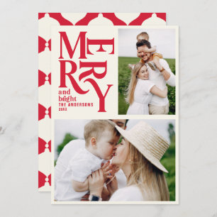 Anúncio Foto vermelha do retro natal moderno Vintage