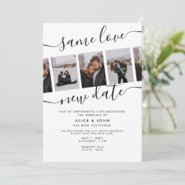 Anúncio Fotografia de Caligrafia Mesmo Amor Nova Data Casa