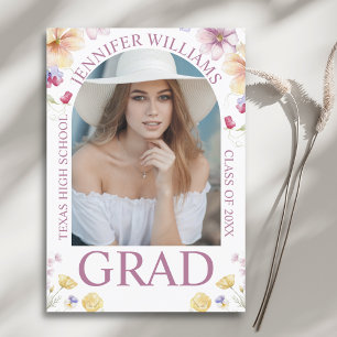 Anúncio fotografia elegante de graduação em forma de gráfi