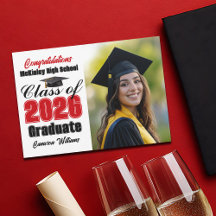 Fotos de Graduados da Turma de 2026 Vermelho e Pre