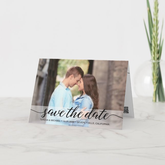 Anúncio Fotos de Noivado do Script 2 Moderno Personalizada (Frente)