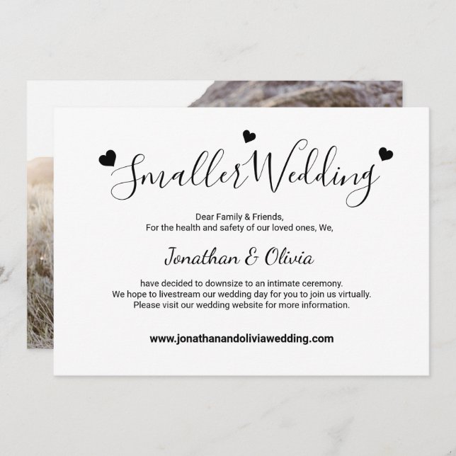 Anúncio Fotos em preto e branco de casamento menor Redimen (Frente/Verso)