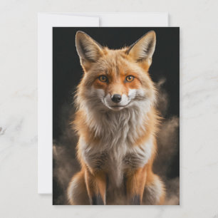 Anúncio Fox Animal Selvagem Retrato Dramático Elegante Em