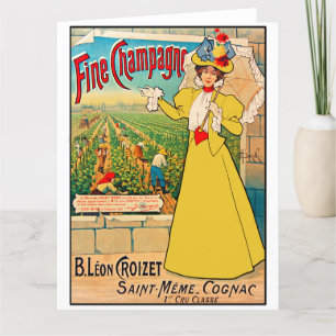 Anúncio francês da Vintage para Champanhe fino