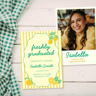 Anúncio Freshly Graduated Photo Lemon Citrus Graduation