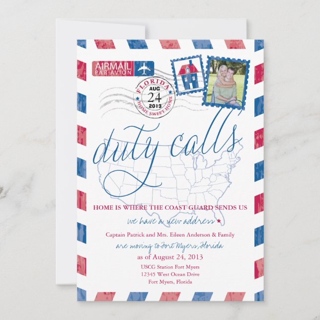 Anúncio Ft Myers Florida Correio Aéreo Militar Mudança (Frente)