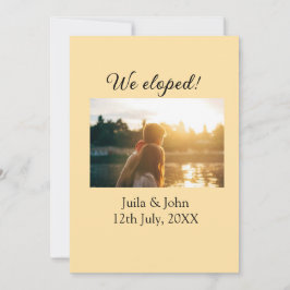 Anúncio Fugimos adicionar nome da cidade da data do casal 