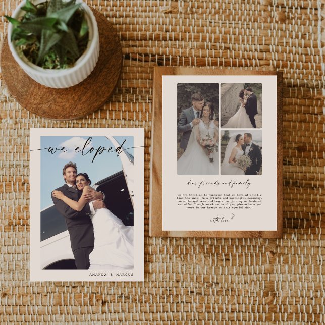 Anúncio Fugimos Calligraphy Moderna Foto Preto e Branco (Criador carregado)