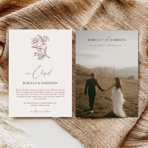 Anúncio Fugimos Floral Marrom Boho Casamento com Foto