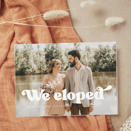 Anúncio Fugimos num casamento elegante e retrô
