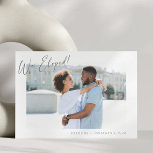 Anúncio Fugimos Simples Minimalista Casamento de 2 Fotos