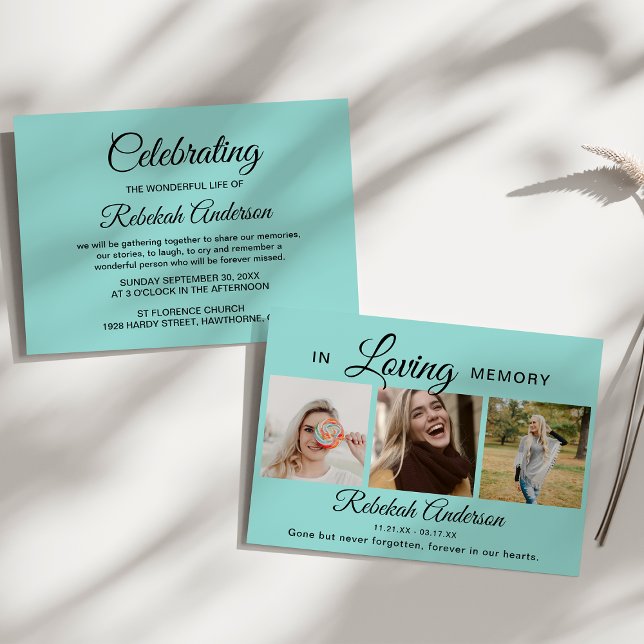 Anúncio Funeral de Colagem de Fotos Moderna 3 (Criador carregado)