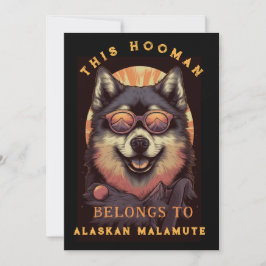 Anúncio Funny Alaskan Malamute Dog Parent Personalizado