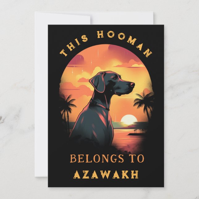 Anúncio Funny Azawakh Dog Parent Personalizado (Frente)