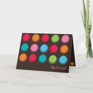 Anúncio Fuzzy Color Dots Fun Invitation/ Announcement Card