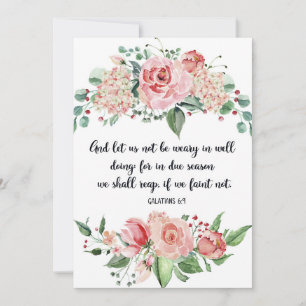 Anúncio Galatianos 6:9, Escritura, Arte Bíblia, Aquarela 