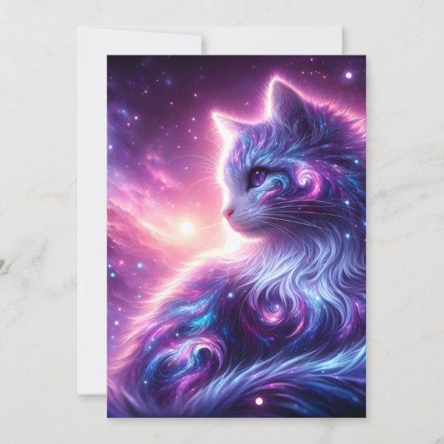 Anúncio Galáxia Cósmica Felina Mística Celestial (Frente)