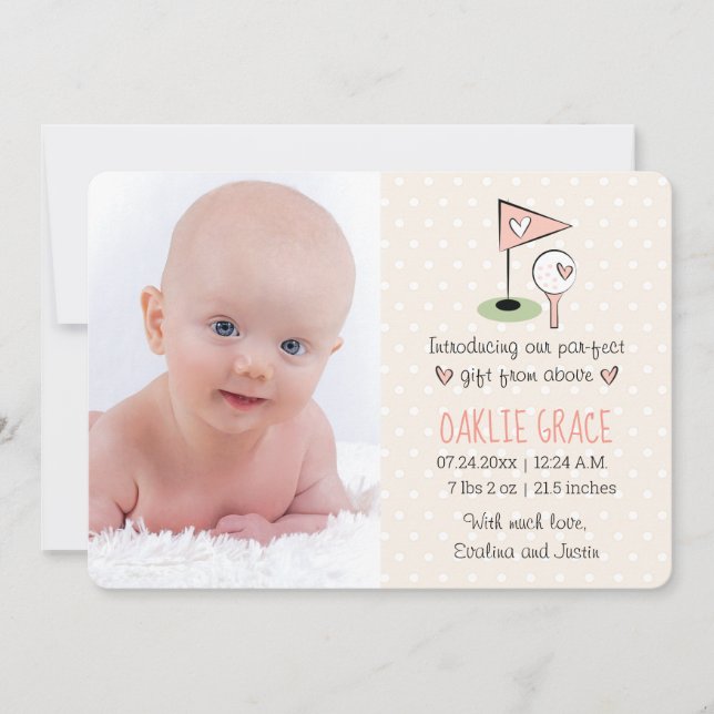 Anúncio Garota de Anunciação de Golfe Rosa (Frente)