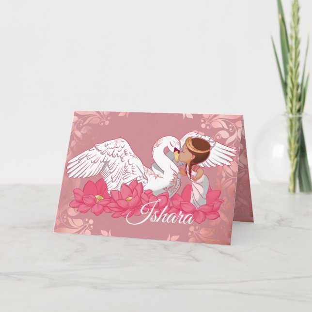 Anúncio Garota linda Saraswati com seu Cisne Branco (Frente)