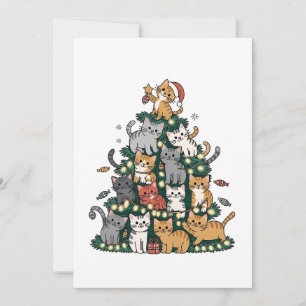Anúncio Gatinho engraçado árvore de Natal gato animal de e