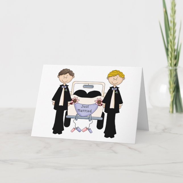 Anúncio Gay Male Wedding Just Married Tees and Gifts (Frente)