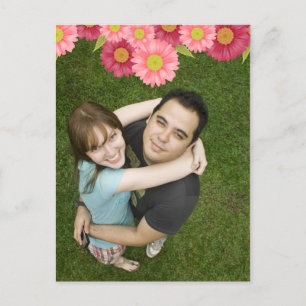 Anúncio Gerbera Daisy Salve o Cartão Postal de Casamento