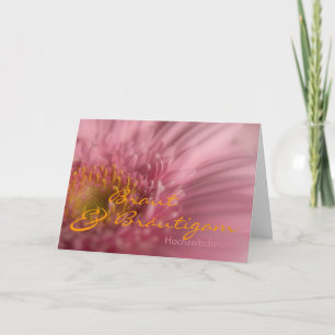 Anúncio Gerbera de Rosa • Salvar a data Karte