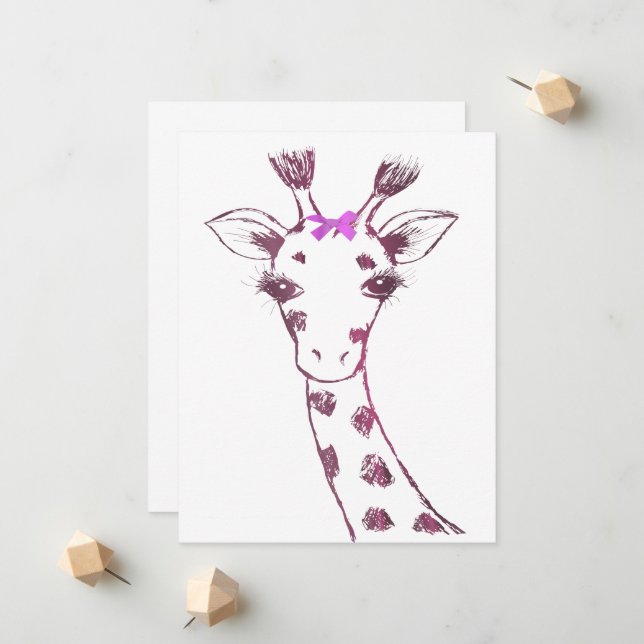 Anúncio Giraffe Cute Sarcastic Design (Frente/Verso In Situ)