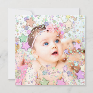 Anúncio Glittery do nascimento do bebê das