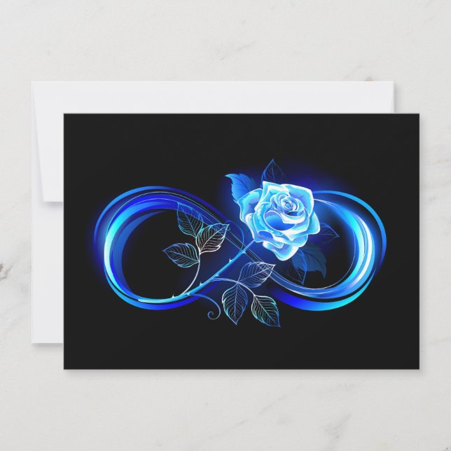Anúncio Glowing infinity with blue rose (Frente)