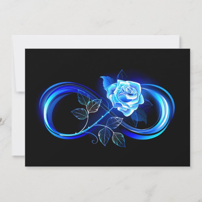 Anúncio Glowing infinity with blue rose (Frente)