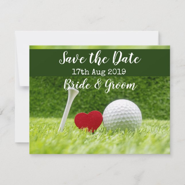 Anúncio Golf Salve a data para o Dia de Casamento (Frente)