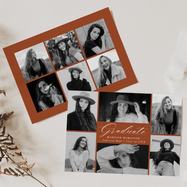 Anúncio Graceful Formando 12 Photo Collage Graduation (Criador carregado)