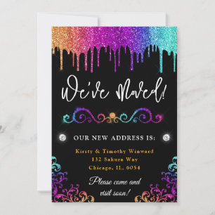 Anúncio Gradiente de Arco-Íris Glam Glitter Nova Casa