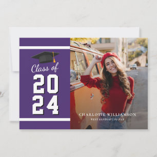 Anúncio Graduação 2025 Foto Formando Púrpura e Branca