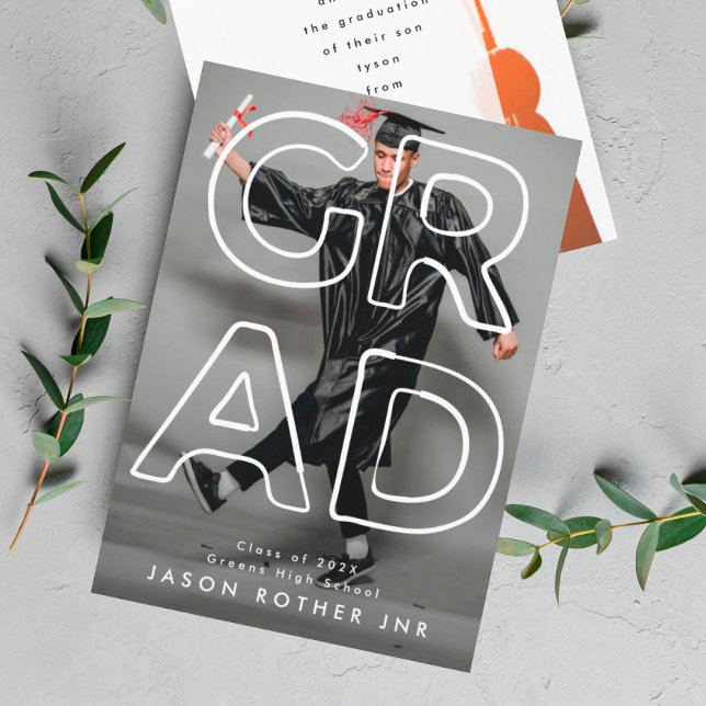 Anúncio Graduação Alta Editável | Foto moderna (Criador carregado)