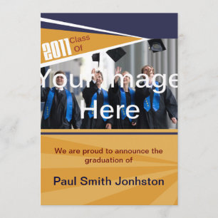 Anúncio Graduação Azul e Laranja