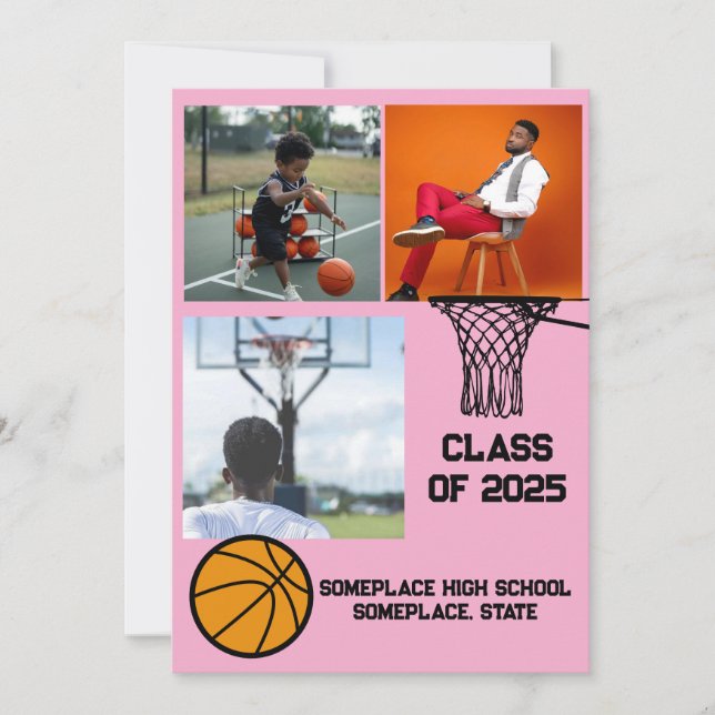 Anúncio Graduação Cor-de-Foto Rosa Basquete 3 (Frente)