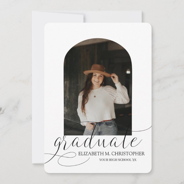 Anúncio Graduação da Colagem de Fotos Chic Arch 5 (Frente)