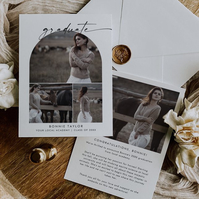 Anúncio Graduação da Colagem de Fotos do Formando Modern B (Criador carregado)