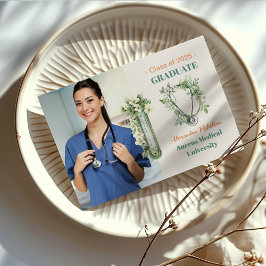 Anúncio Graduação da Escola de Enfermagem de Foto Verde Bo