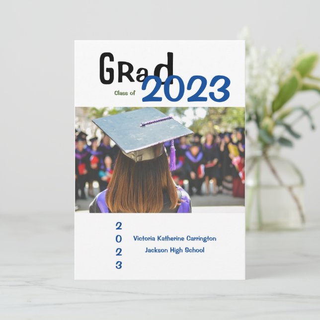 Anúncio Graduação de Ano com Nome de Foto de FORMANDO Simp (Em pé/Frente)