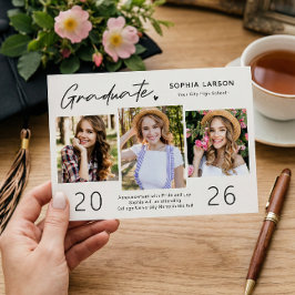 Anúncio Graduação de Colagem de Fotografias com Script 3 S