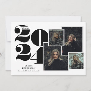 Anúncio Graduação de Colagem de Fotos com Script de Tipogr